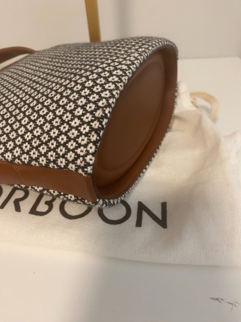NWT Chicago Mini—Align / Salt & Pepper with Brown Leather by Toorbon - Picture 9 of 15
